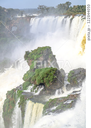 Iguazu waterfalls in overcast weather 122844050