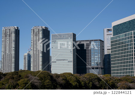 汐留周辺の高層ビルの風景 汐留周辺の高層ビルの風景 122844121
