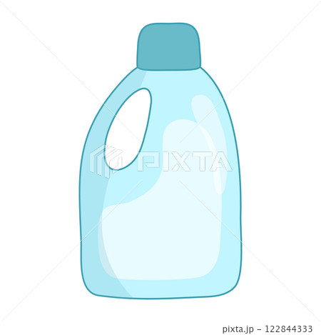 Blue bottle with cleaning or washing detergent, vector 122844333