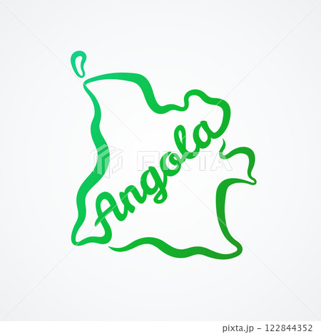 Simple map of Angola 122844352
