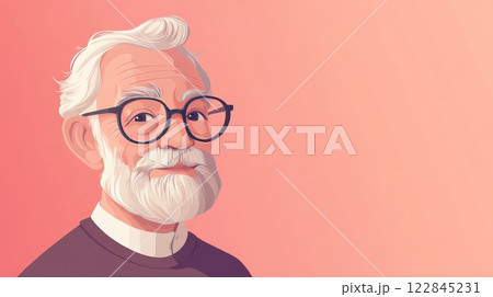 George soros portrait looking smart on pink background George soros portrait looking smart on pink background 122845231