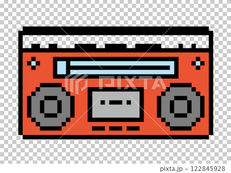 ラジカセのドット絵 122845928