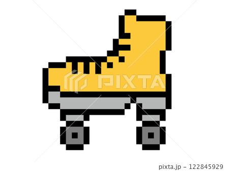 ローラースケートのドット絵 122845929