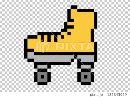 Roller skating pixel art 122845929