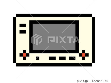 レトロな携帯ゲーム機のドット絵 122845930