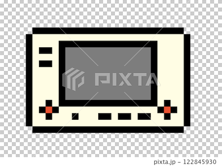 レトロな携帯ゲーム機のドット絵 122845930
