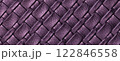Texture dark purple leather background with wicker pattern, macro. Abstract violet backdrop from textile 122846558
