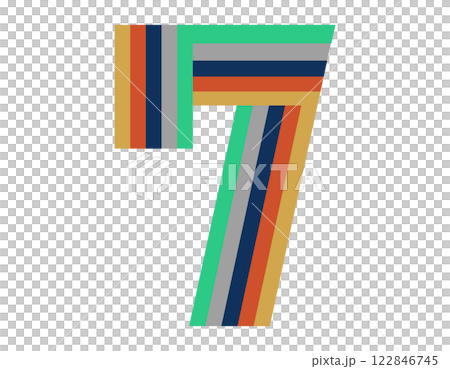 7 Number Design Rainbow Color 1 7 Number Design Rainbow Color 1 122846745