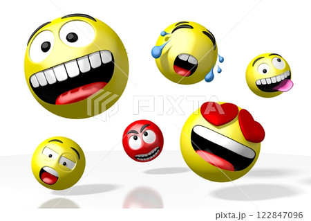 Many emoticons with different facial expressions Many emoticons with different facial expressions 122847096