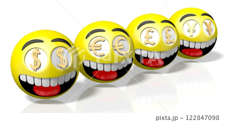Emoticons with different currency signs in eyes Emoticons with different currency signs in eyes 122847098