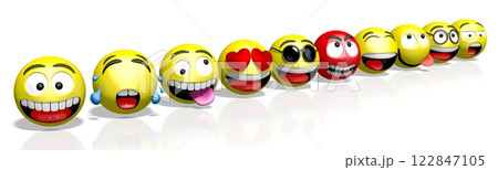Many emoticons with different facial expressions Many emoticons with different facial expressions 122847105