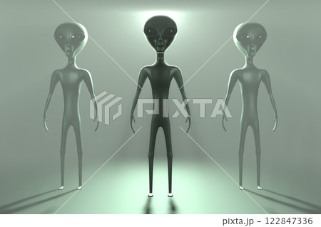 Three aliens and mystic fog Three aliens and mystic fog 122847336