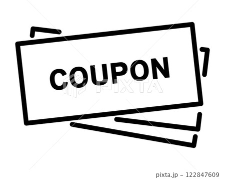 シンプルなクーポン券の線画アイコン 122847609