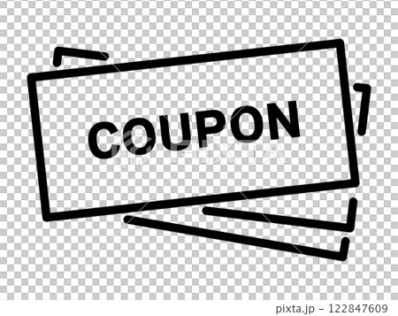 簡單的優惠券線圖標 簡單的優惠券線圖標 122847609