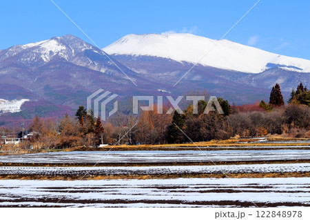 3月の冠雪の浅間山 3月の冠雪の浅間山 122848978