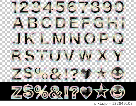 鏡面磁磚 2、字母邊框、20 種彩虹色調 鏡面磁磚 2、字母邊框、20 種彩虹色調 122849108