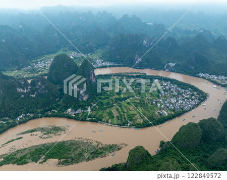 Beautiful landscape of yangshuo county,China 122849572