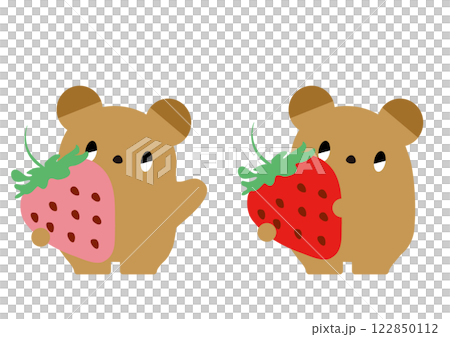 叼著草莓的熊_無表情01 122850112