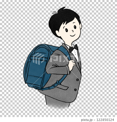 ランドセルを背負っている小学生の男の子 122850124