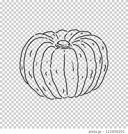 かぼちゃ　線画 122850201
