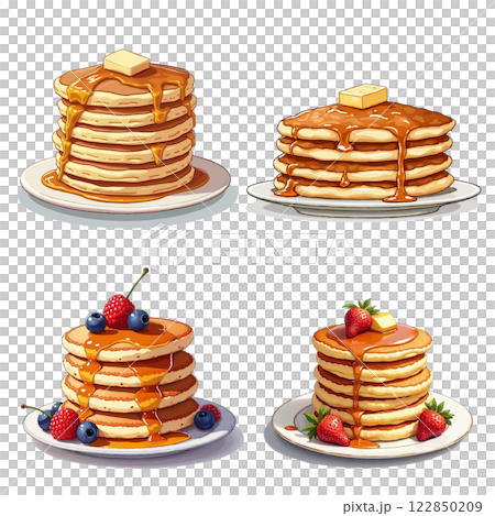 パンケーキのイラスト 122850209