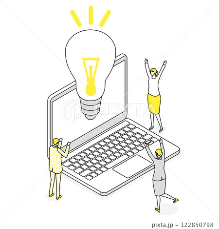 WEBマーケティングでいいアイディアが閃いた人々 WEBマーケティングでいいアイディアが閃いた人々 122850798