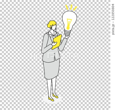 Woman with a business idea Woman with a business idea 122850804