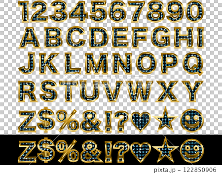 2 塊鏡面磚，1 塊金色字母邊框，5 塊淺藍色 122850906