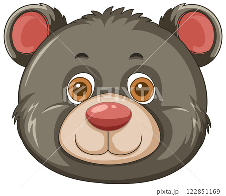 Cute Bear Face Illustration Cute Bear Face Illustration 122851169