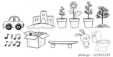 Whimsical Doodles of Everyday Objects 122851235