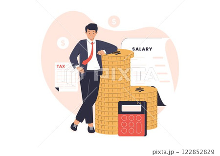 Net salary vector illustration Net salary vector illustration 122852829
