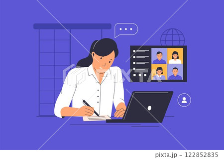 Remote working vector illustration 122852835