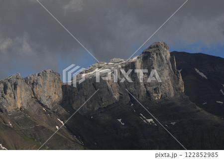 Gstellihore, mountain peak in Gsteig bei Gstaad. Gstellihore, mountain peak in Gsteig bei Gstaad. 122852985