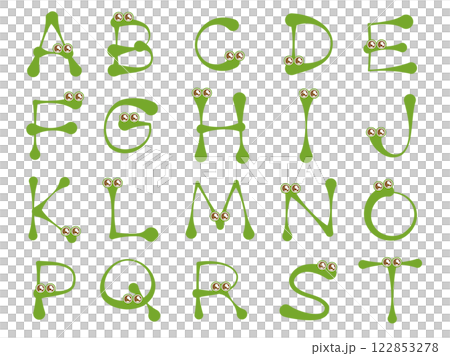 Frog-like letters: Alphabet A to T 122853278