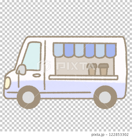 キッチンカーのイラスト 122853302