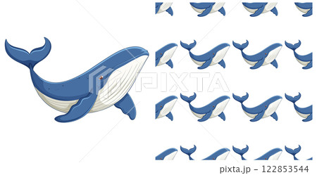 Playful Whales in Oceanic Harmony Playful Whales in Oceanic Harmony 122853544