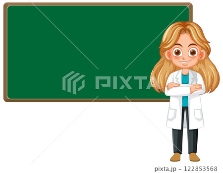 Scientist Teaching in Classroom Illustration 122853568
