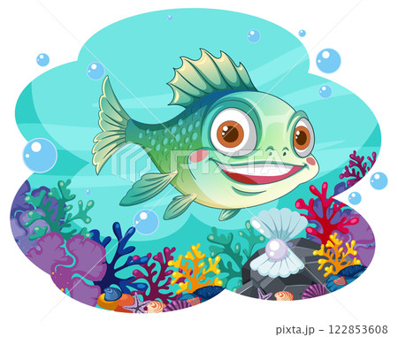 Colorful Sea Creature in Coral Reef 122853608