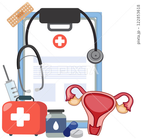 Healthcare and Medical Equipment Illustration Healthcare and Medical Equipment Illustration 122853618