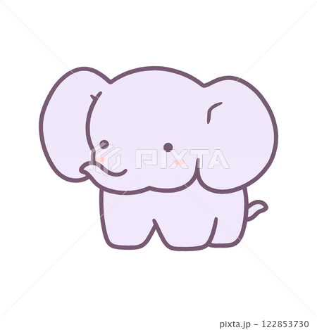 かわいいゾウのイラスト 122853730