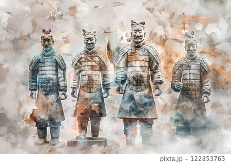 世界遺産　秦の始皇陵。紀元前221年に中国を統一した秦の始皇帝が葬られた場所 122853763