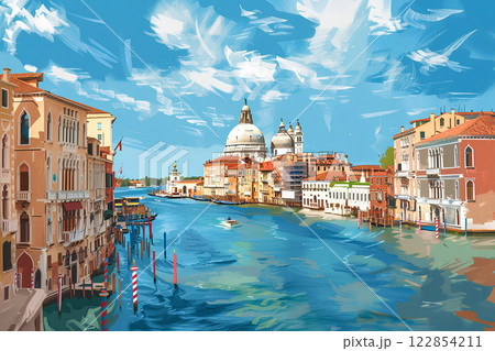 運河の街 水の都ベニス 運河の街 水の都ベニス 122854211
