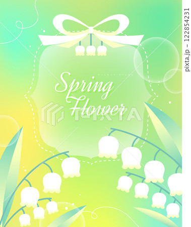 Spring flower frame template Spring flower frame template 122854231