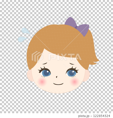 The face of a troubled girl The face of a troubled girl 122854324