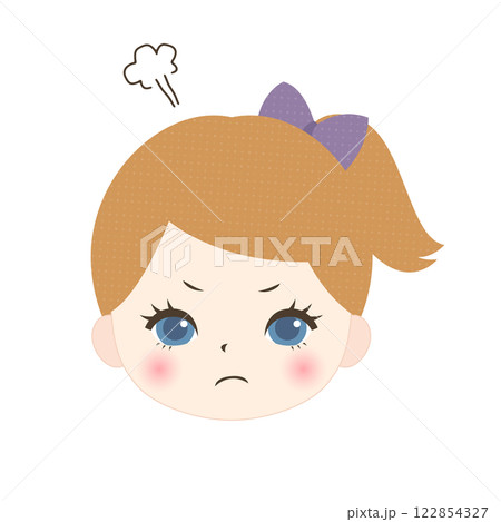 怒る女の子の顔 怒る女の子の顔 122854327