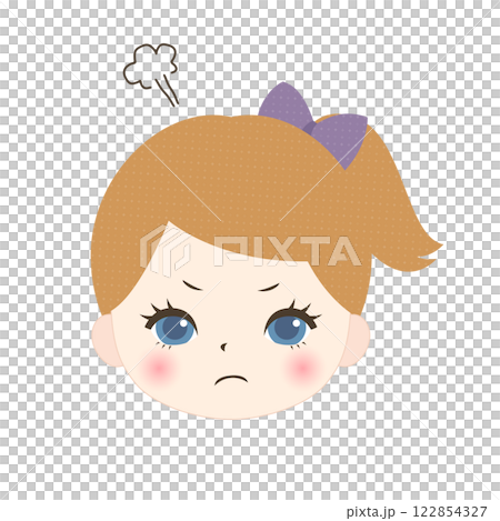 怒る女の子の顔 怒る女の子の顔 122854327