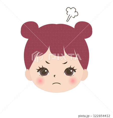 怒る女の子の顔 122854412