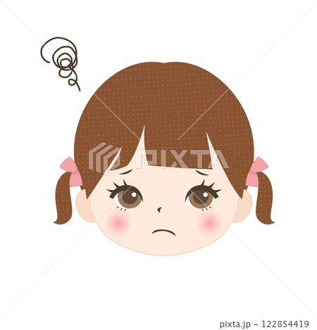 困惑する女の子の顔 122854419