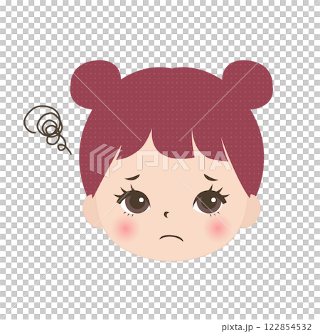 Confused girl's face Confused girl's face 122854532