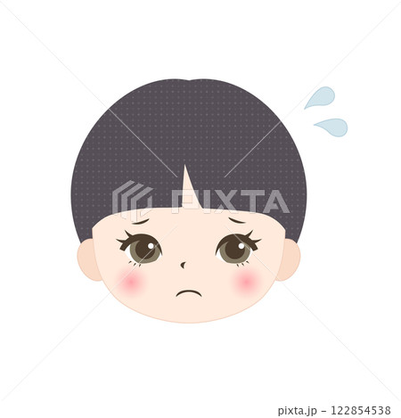 困っている男の子の顔 122854538